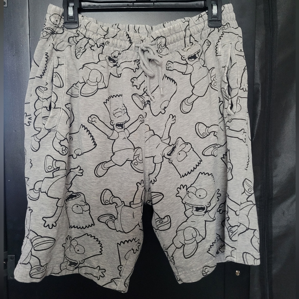 Mens Bart Simpson Shorts H&M Divided Size Large